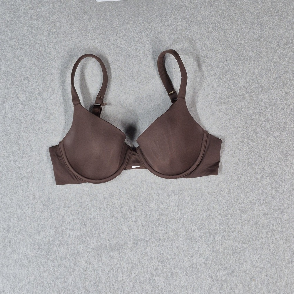 UNDIES Women Bra 32D Brown T Shirt Underwired Strap Adjustable READ